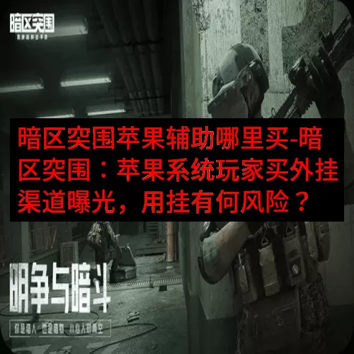 暗区突围苹果辅助哪里买-暗区突围：苹果系统玩家买外挂渠道曝光，用挂有何风险？